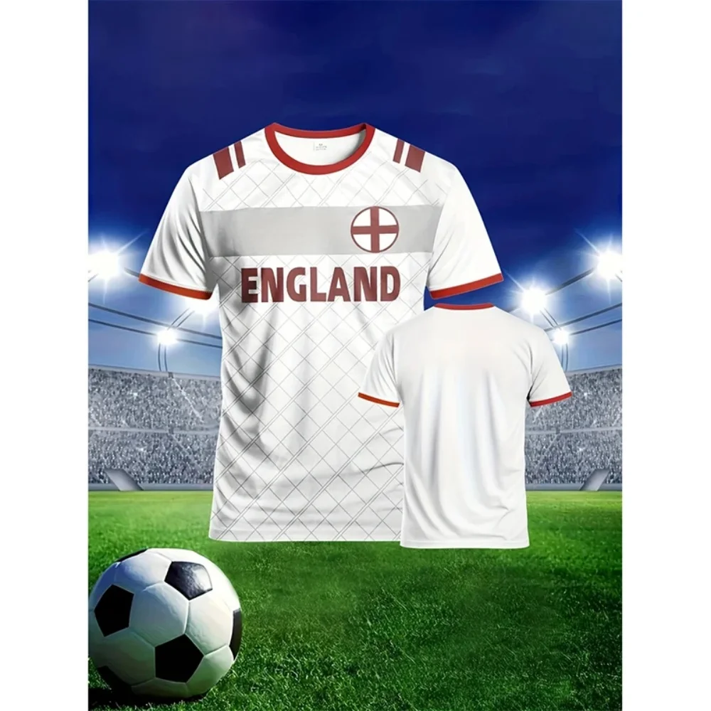 Badminton England - Summer England Flag Men Football T-shirt