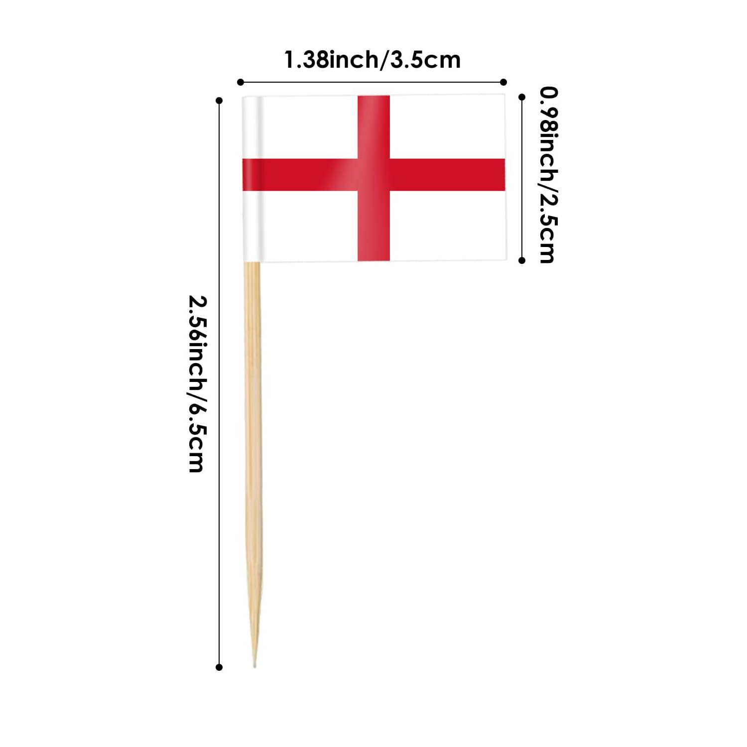 England Flag Toothpick,100 Pcs - Badminton England ulasan dan harga
