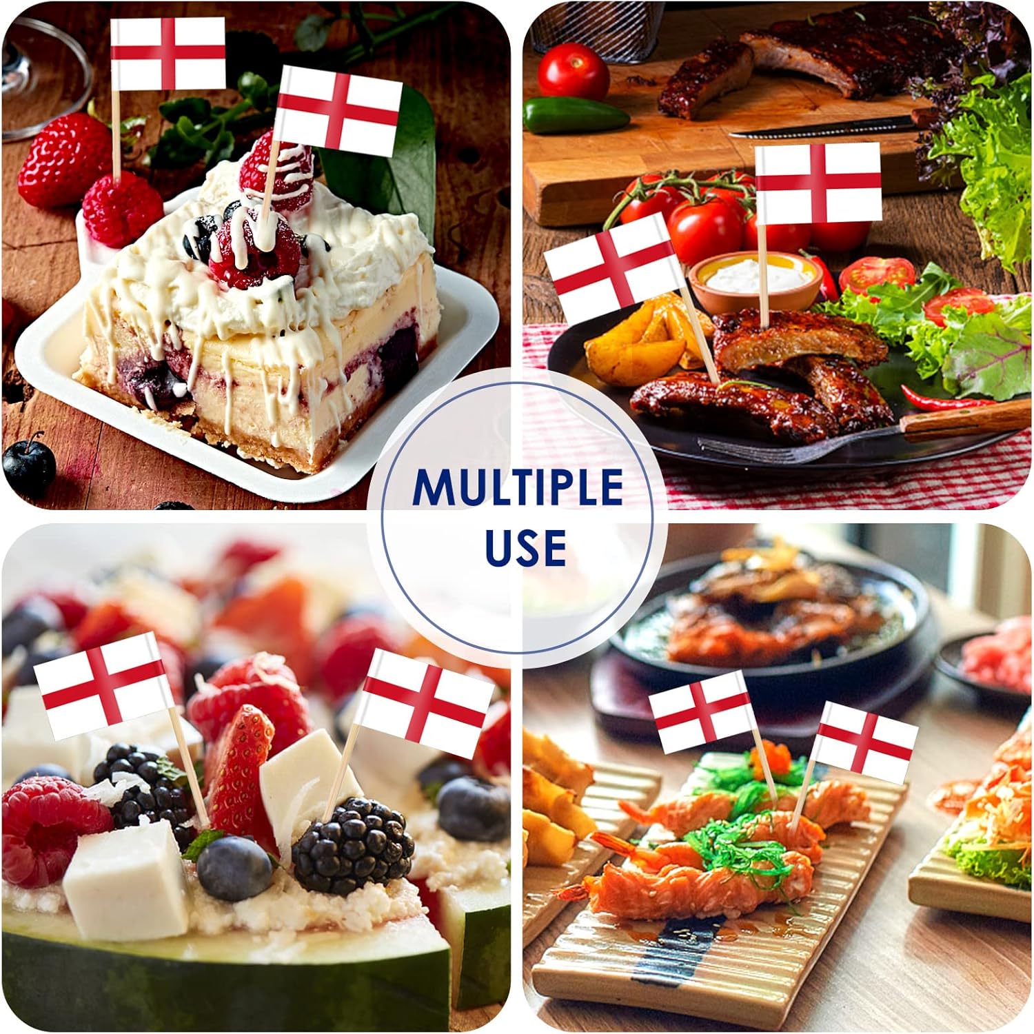 England Flag Toothpick,100 Pcs - Badminton England ulasan dan harga