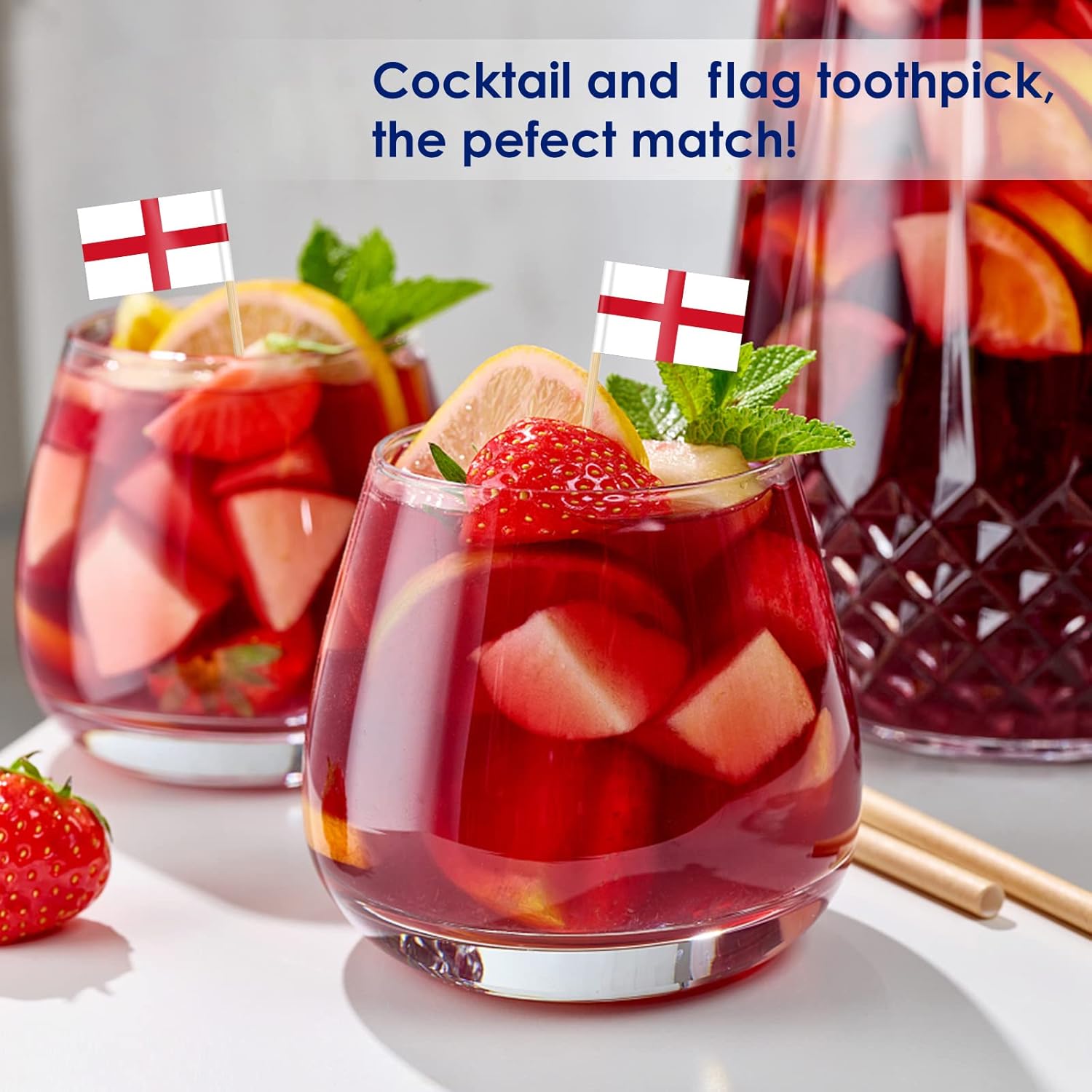 England Flag Toothpick,100 Pcs - Badminton England ulasan dan harga